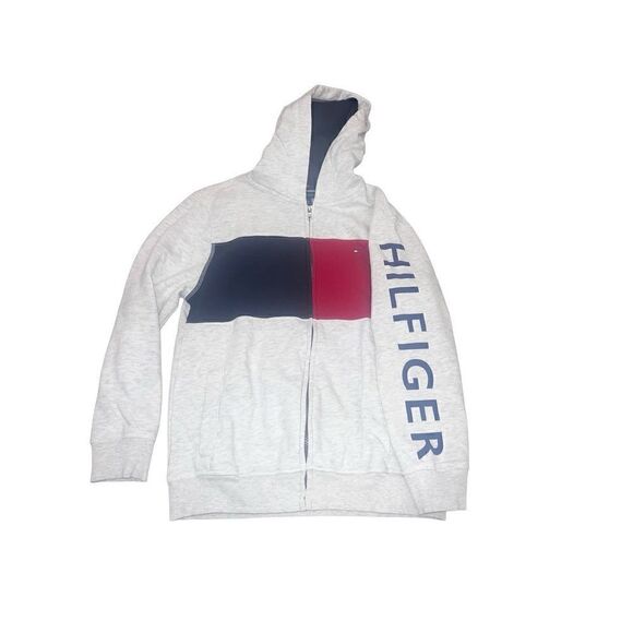Tommy Hilfiger full zip up hooded sweatshirt for boys size large - Picture 1 of 5